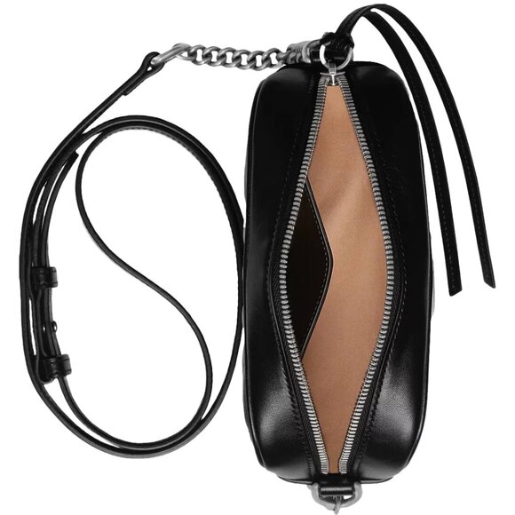 GUCCI Silver Hardware GG Marmont Small Shoulder Bag in Black - Picture 3 of 3